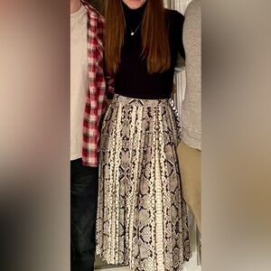 J. Crew midi pleated skirt